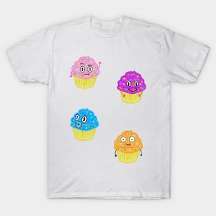 Cute Kawaii Cupcakes Selection Pack T-Shirt